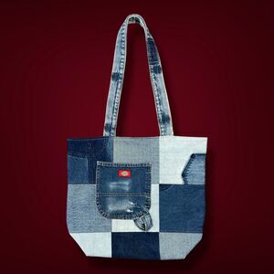 Handmade Dickies Bag Patchwork Denim Carpenter Jeans 90s y2k 11.5x6x15